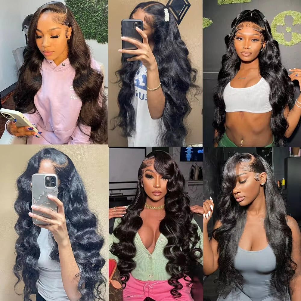 6x4 Virgin Human Hair Wig for Black Women - Vietnamese Raw Hair, Transparent Lace, Pre-Plucked