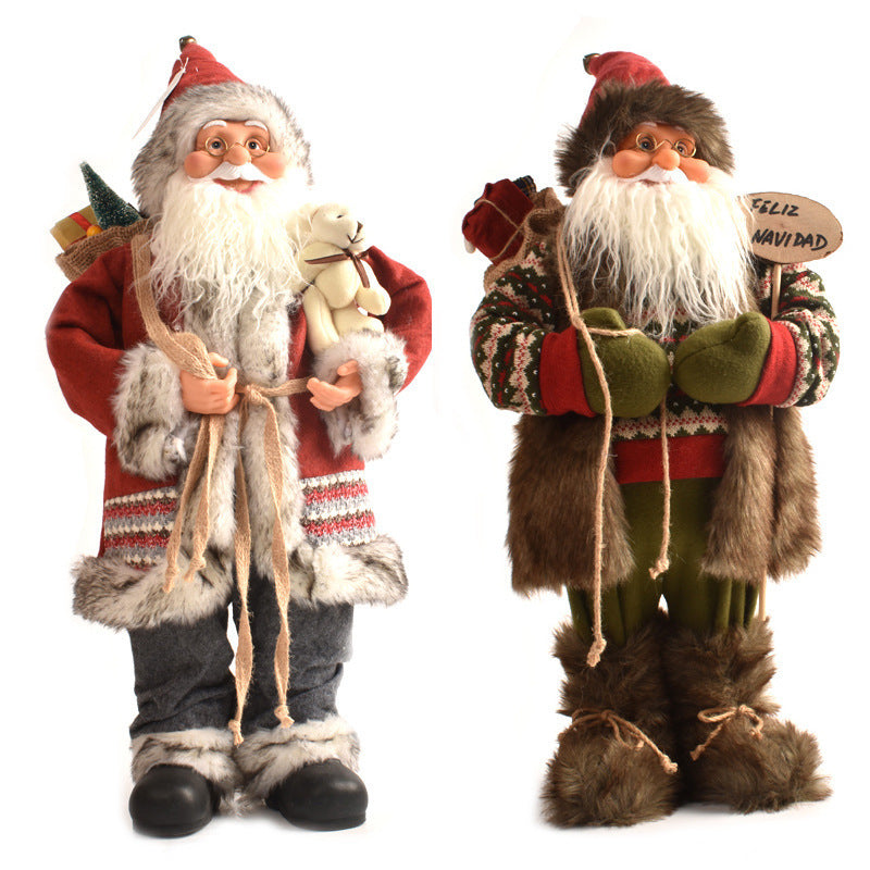 Doll Christmas Decorations Gift Santa Claus Figure Set