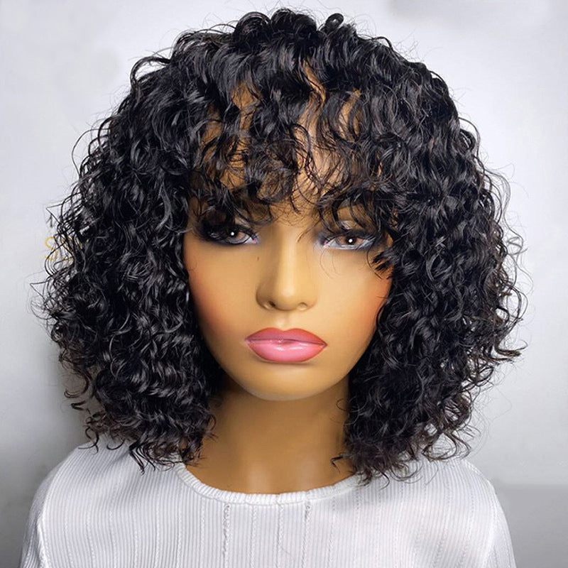 BOB Wig Full Machine Made Wig Water Wave