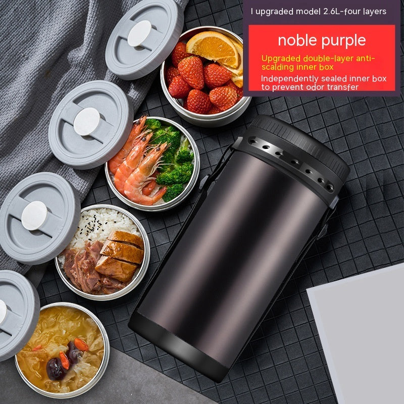 Boîte à bento isotherme en acier inoxydable – Grande capacité et design multicouche